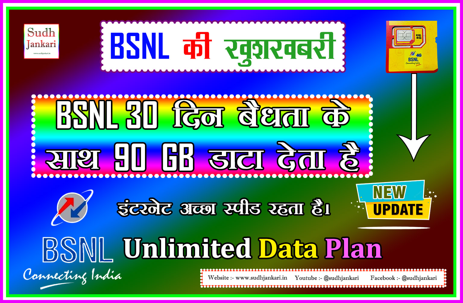 BSNL Gives Double Internet Data-BSNL दुगुना इंटरनेट डाटा देता है।